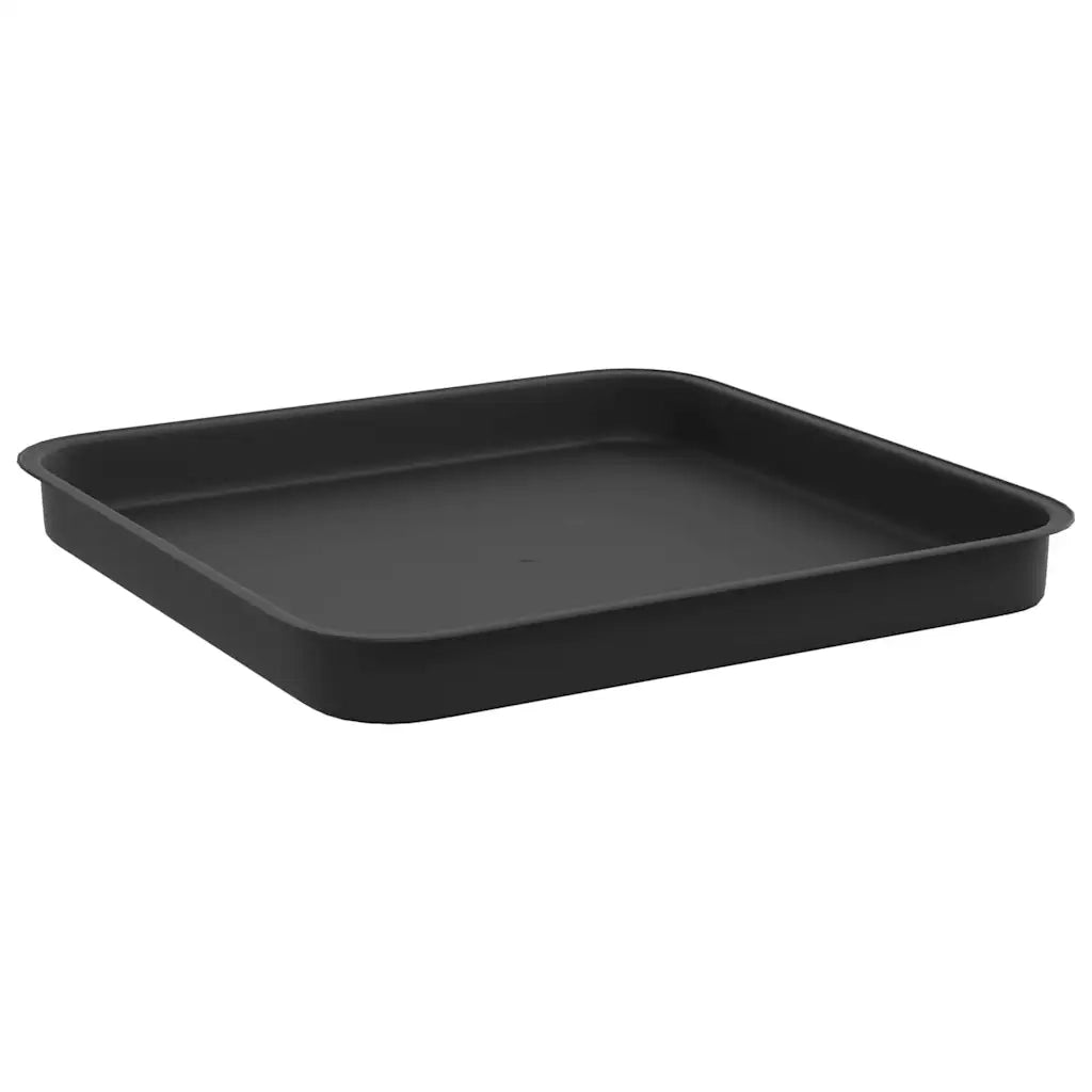Vassoio Quadrato per Fiori 6 pz Nero 25,5 x 25,5 x 2,5 cm CFW4231420