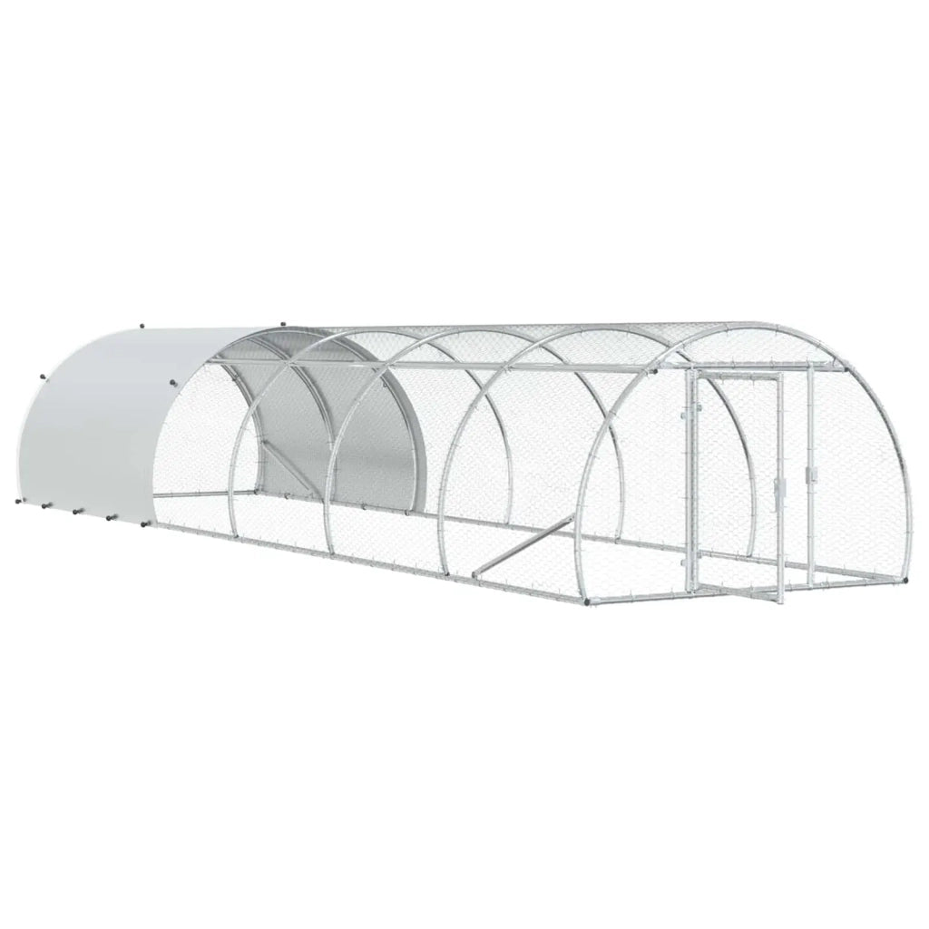 Pollaio Argento 600 x 150 x 100 cm Acciaio zincato 3434667