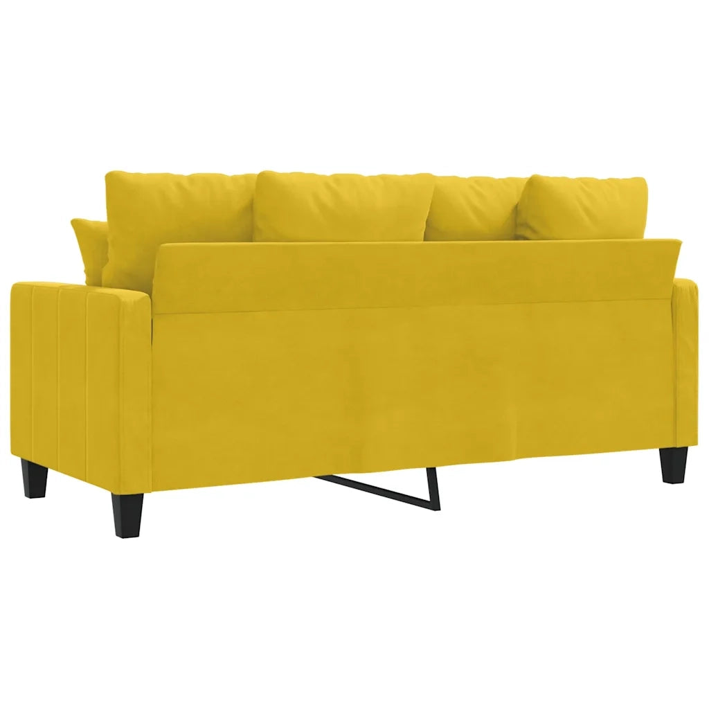 Divano a 2 Posti giallo 140 cm in Velluto 359309