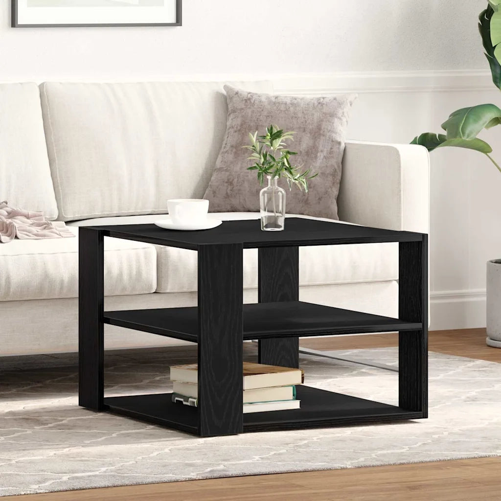 Tavolino da salotto | Tavolino da caff¨¨ | Tavolino da Soggiorno Rovere Nero 58 x 58 x 40 cm
