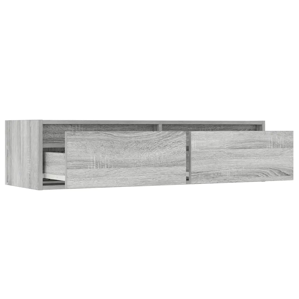 vidaXL Mobile Porta TV con Luci LED Grigio Sonoma 100X35,5x25 cm