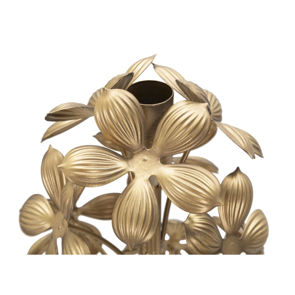 Portacandela VKH335, Oro, Metallo, 17x17x118 cm