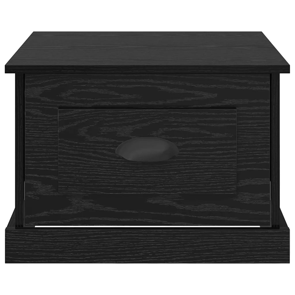 Tavolino da salotto con cassetto Rovere Nero 50 x 50 x 35 cm 881372