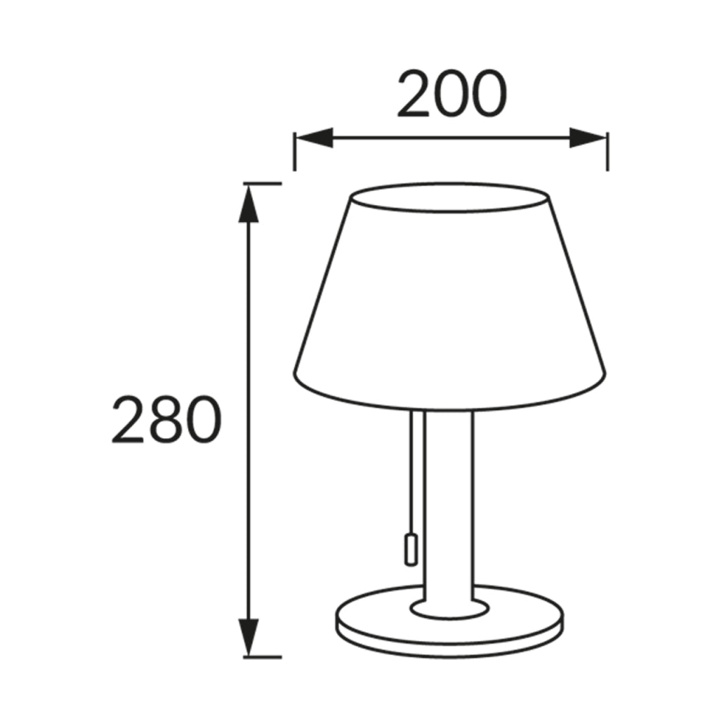 Lampada da tavolo solare LED 2W 4000K IP44 cromata