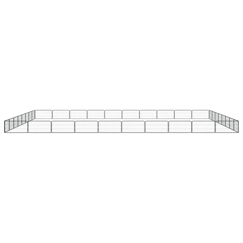 Recinto per cani 36 pannelli 100 x 50 cm acciaio verniciato a polvere nero 02_0043633