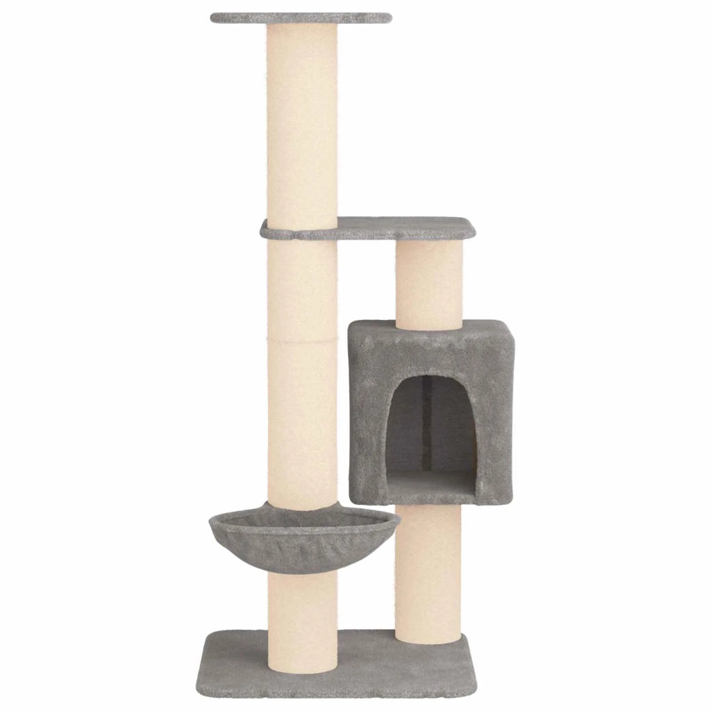 Albero per gatti con pali per graffiare in sisal Grigio Chiaro 42033052