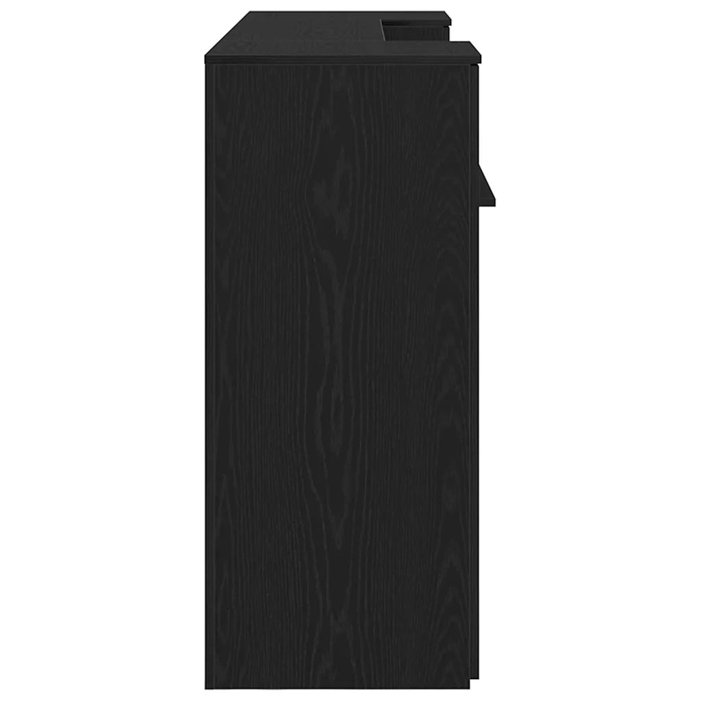 Banco Reception Rovere Nero 200x50x103,5 cm Legno Multistrato 3324215