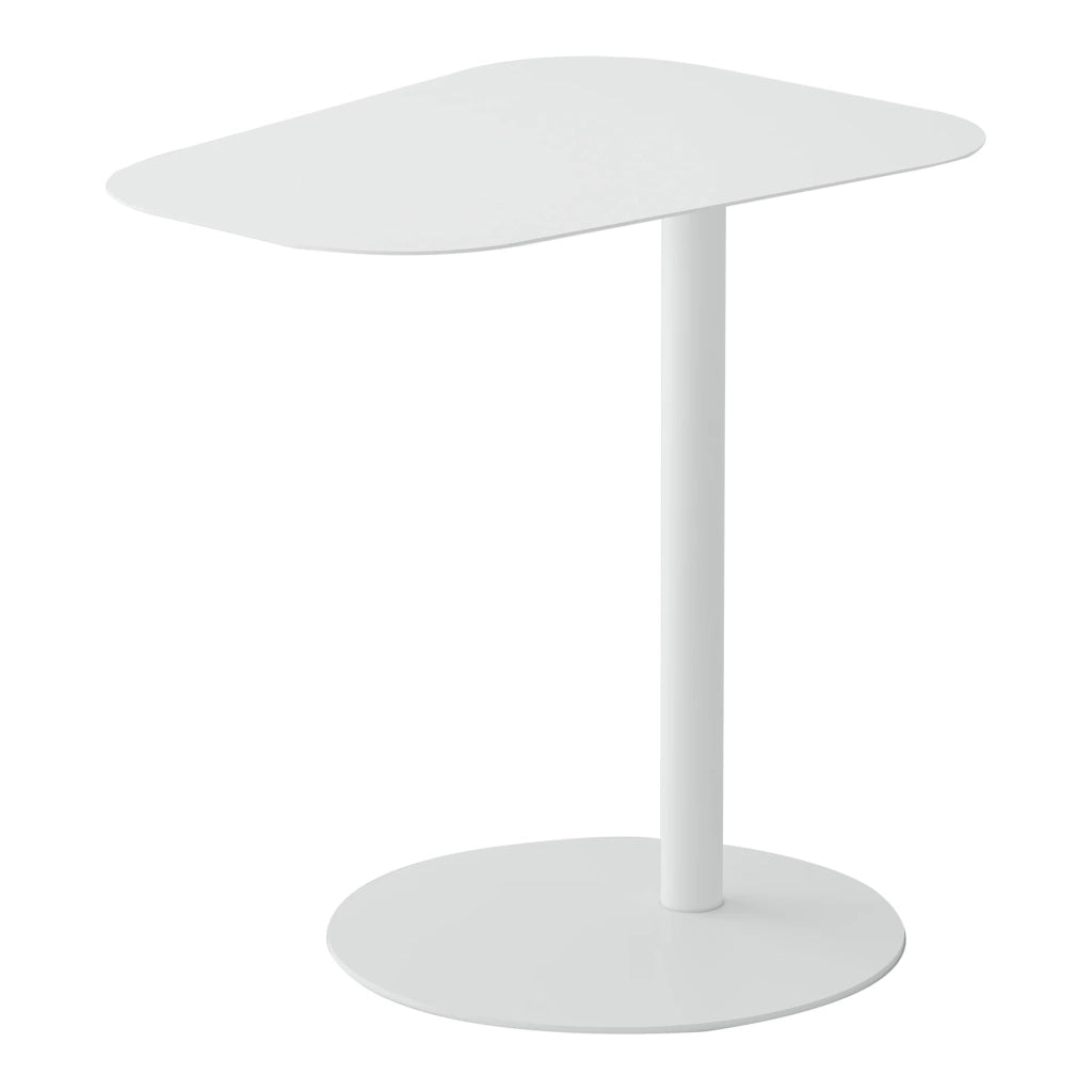 Tavolino laterale in metallo 50 x 50 x 38 cm bianco 03_0008621