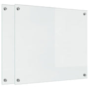 Set di 2 paraschizzi per cucina in vetro temperato 70 x 60 cm resistenti al calore stile moderno trasparenti 02_0056296