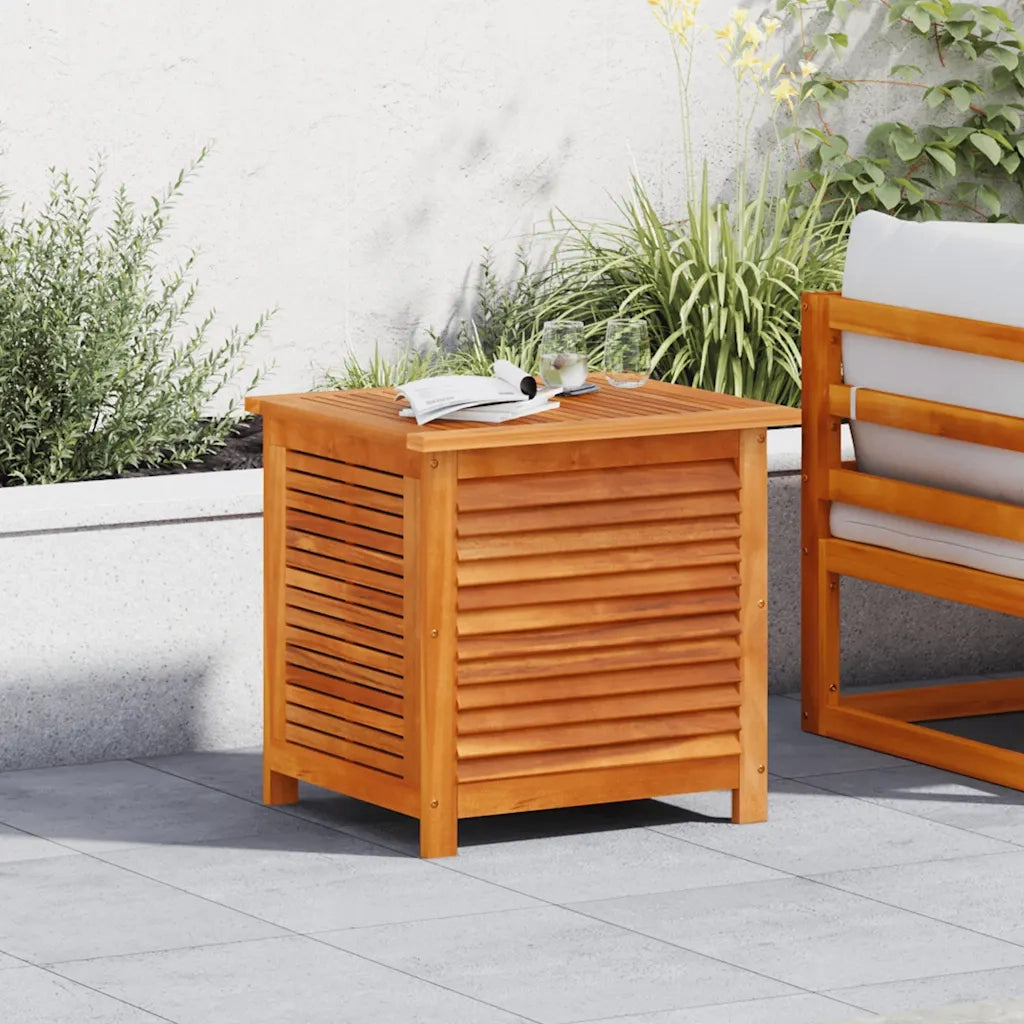 Contenitore Giardino con Feritoia 50x60x56cm Massello Acacia 365839