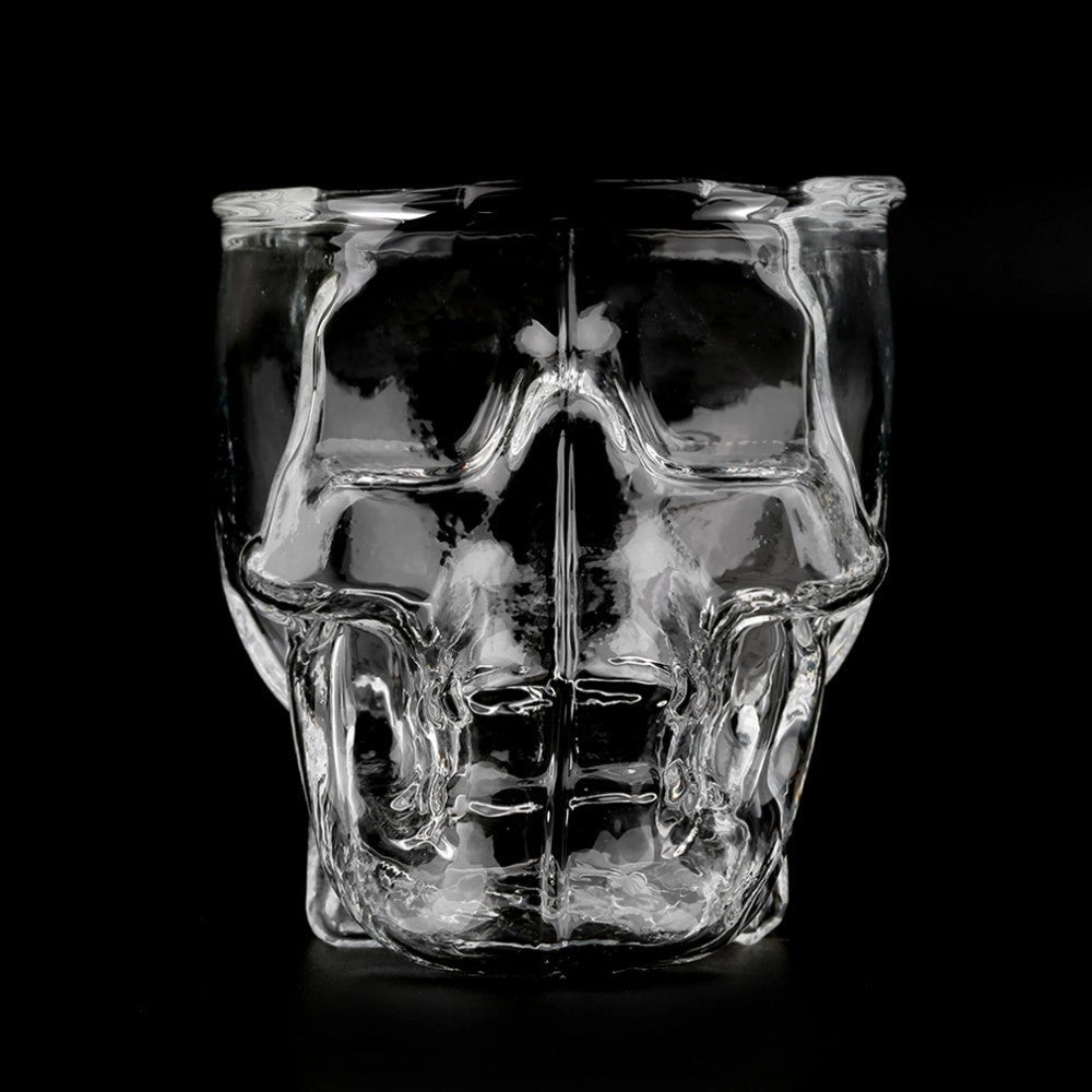 Trade Shop - Mini Bicchiere In Vetro A Forma Di Teschio Per Shot Cichhetto Alcolici Barman -