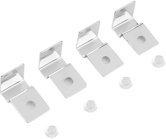 Coprimessa per acquario clip - 4 pezzi - Acciaio inossidabile - Attacchi per copertura - Accessori per acquario - Facile da utilizzare