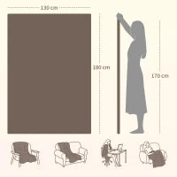 Coperta Elettrica 180x130 cm 10 Livelli di Temperatura Timer Lavabile in Lavatrice, Display LED Marrone