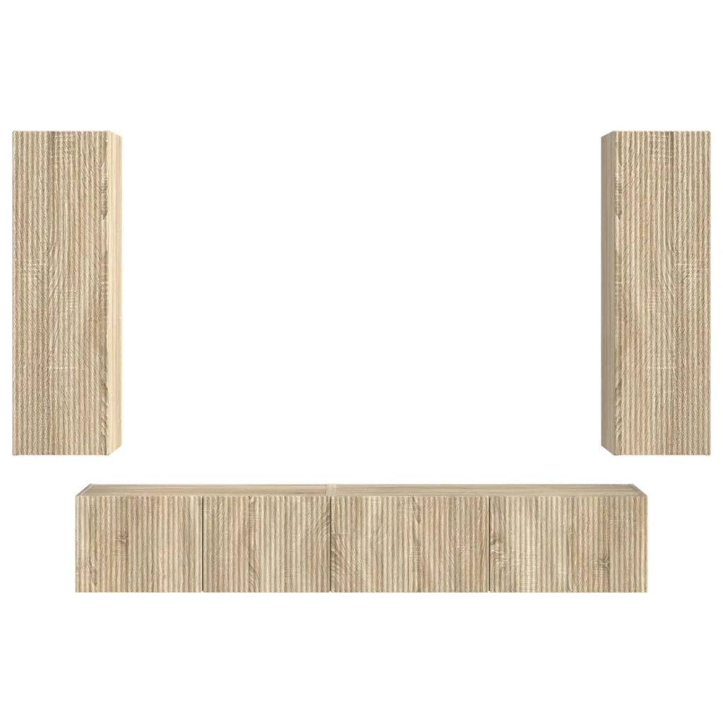 Set mobile TV 3 pcs Rovere Sonoma Legno multistrato