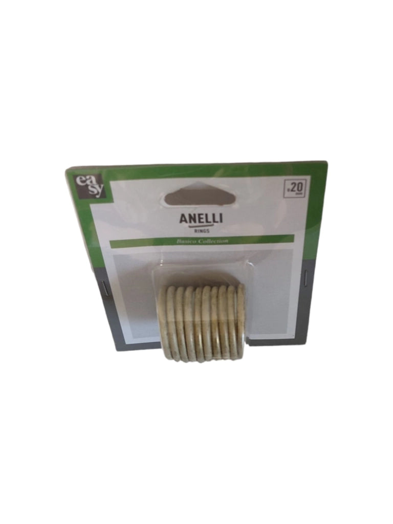 ANELLI PER ASTA TENDA 10 PZ AVORIO ORO