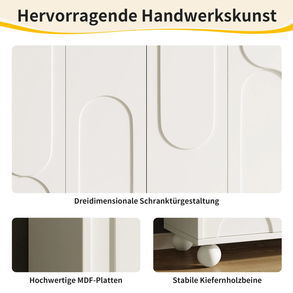 ARMADIO 120x35x71 cm Bianco in MDF con sistema antiribaltamento