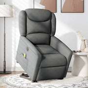 Poltrona Alzapersona Massaggi Elettrica Grigio Scuro Tessuto 3303225