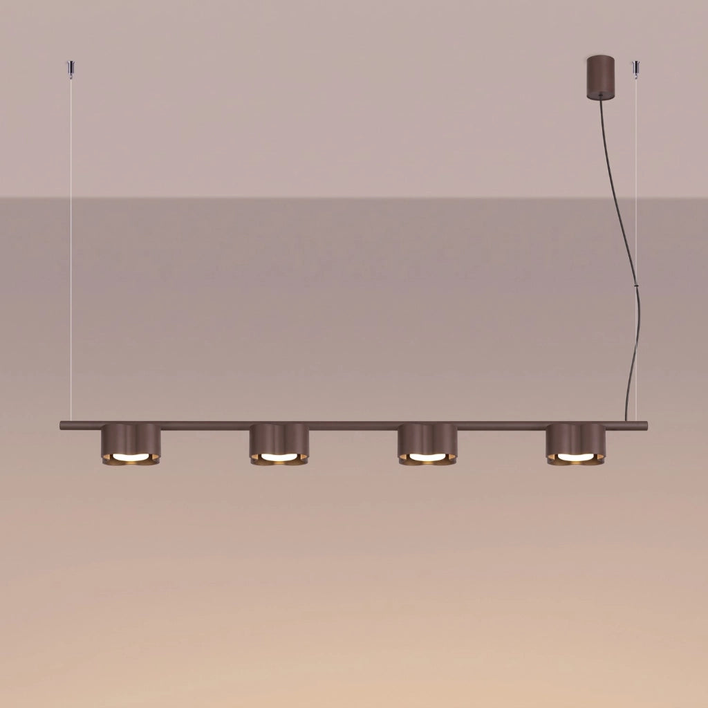 Lampadario OVIO 4 marrone Gx53