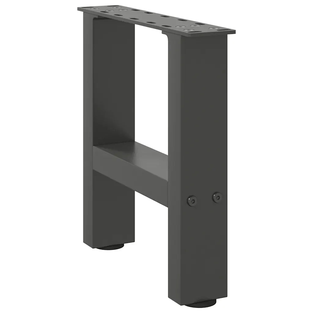 Gambe per Tavolino da Caff¨¨ Antracite 2 pz-Set di 2 Gamba per Tavolo 40x(30-31) cm Acciaio