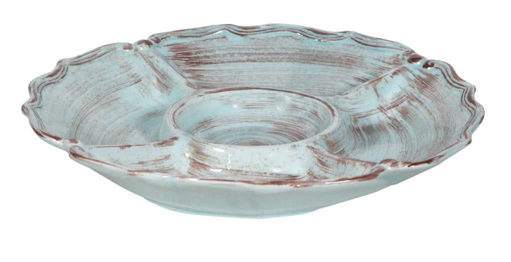 Biscottini ANTIPASTIERA CENTRO TAVOLA IN CERAMICA DI BASSANO MADE IN ITALY