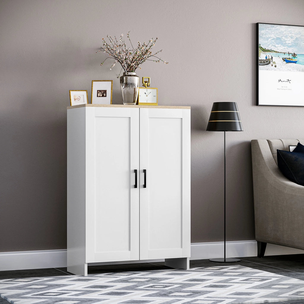 Mobile Buffet Cucina ¨C Xylo ¨C Bianco con Ante e Ripiani Regolabili 60x30x90 cm