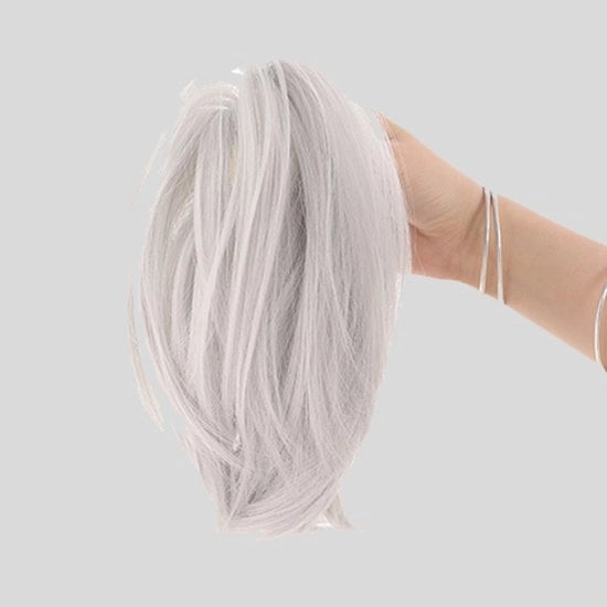 Pruik per capelli, base portatile con chiusura per capelli artificiali, pezzo di capelli, pezzo di sommità, adatto per donne con capelli fini, stile 6
