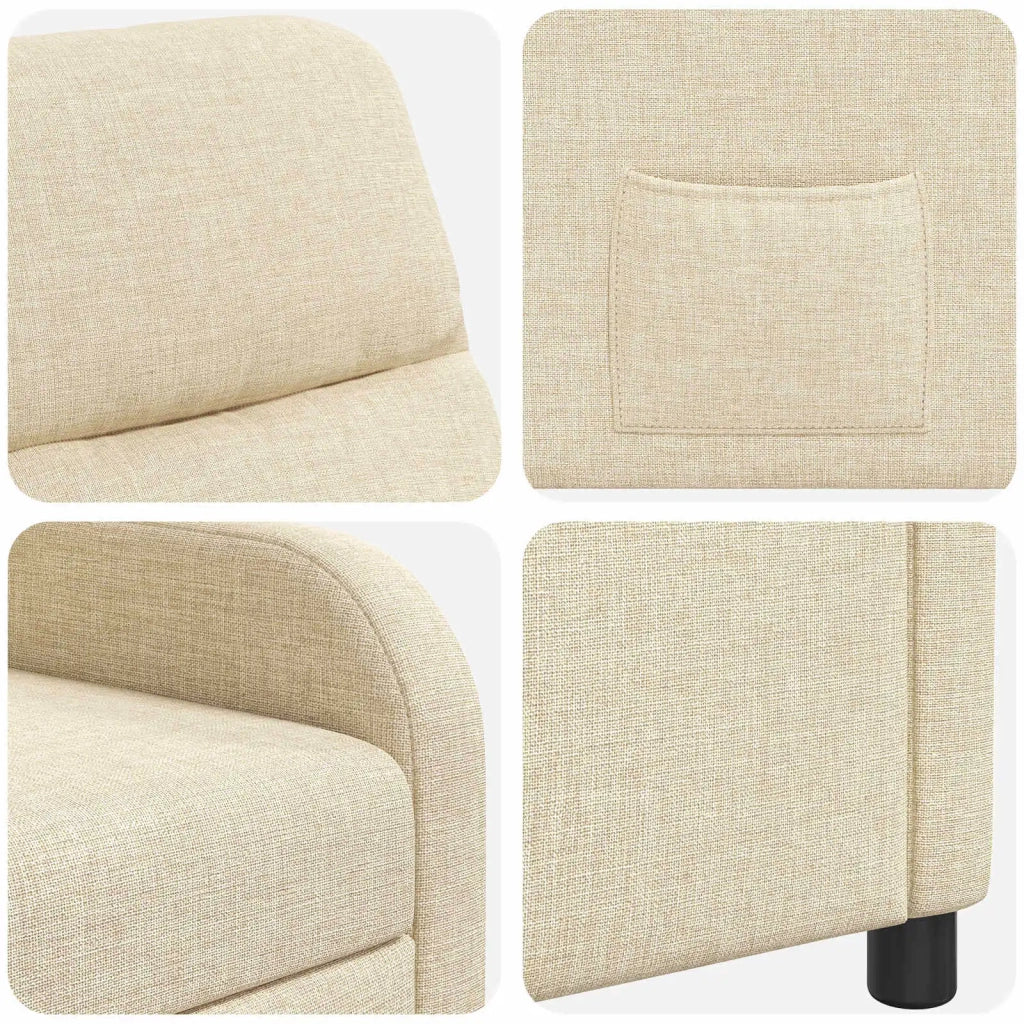 Divano Sedia-Poltrona reclinabile Crema Tessuto 320791