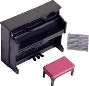Pianoforte Miniatto per Bambini con Sedia Modello con Pedaliera Strumenti Musicali Giocattoli Educativi per Giardino dei Fagioli Nero