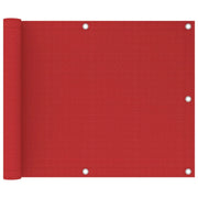 Schermo per balcone schermo per la privacy 75 x 300 cm HDPE rosso 02_0010352