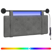 Testiera | Testata sospesa Con luce LED Grigio Scuro Velluto