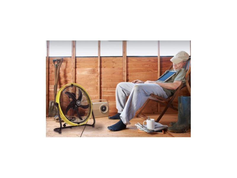 Ventilatore da terra o a parete CFG Yellow Circle 60 nero e giallo