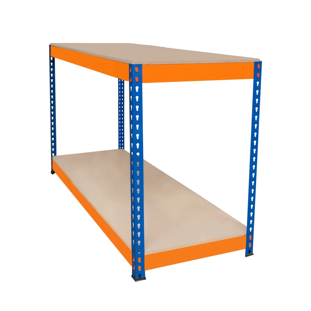Banco da Lavoro a 2 Ripiani S-Rax - Postazione di lavoro 300kg - 180x60x90cm