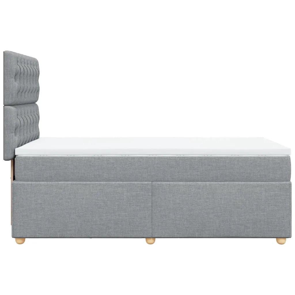 Giroletto a Molle con Materasso Grigio Chiaro 90x190 cm Tessuto