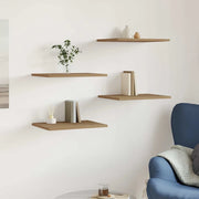 Ripiani per Libreria 4 pz Rovere 60x10x1,5 cm Legno Multistrato 856294