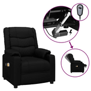 Poltrona Massaggiante | Sedia Relax Elettrica Nera in Similpelle