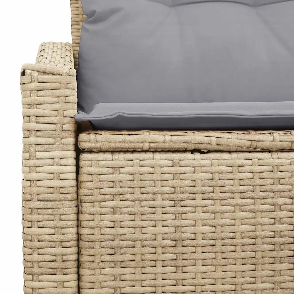 Divano da giardino con cuscino 123 x 62 x 69 cm polyrattan 42006785