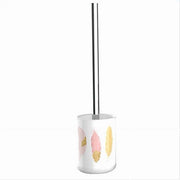 Trade Shop - Portascopino Porta Scopino Bagno Wc Toilette Con Piume Con Scopino Completo 69796 -