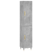 Credenza buffet cassettiera mobile contenitore organizer cucina soggiorno soggiorno alto 34,5 x 34 x 180 cm derivati ​​del legno grigio 02_0034329