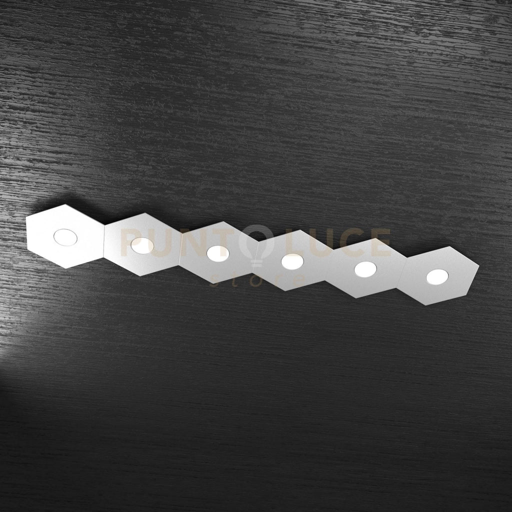 HEXAGON APPLIQUE-PLAFONIERA 6 LUCI GRIGIO 1142-6L-GR