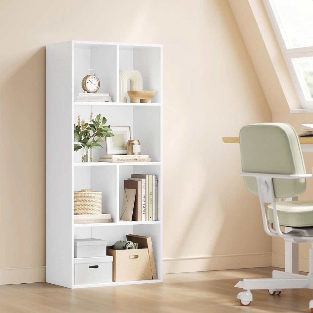 Libreria a 6 Cubi Mensola di Legno Scaffale da Esposizione per Casa e Ufficio Porta Libri SK005ws
