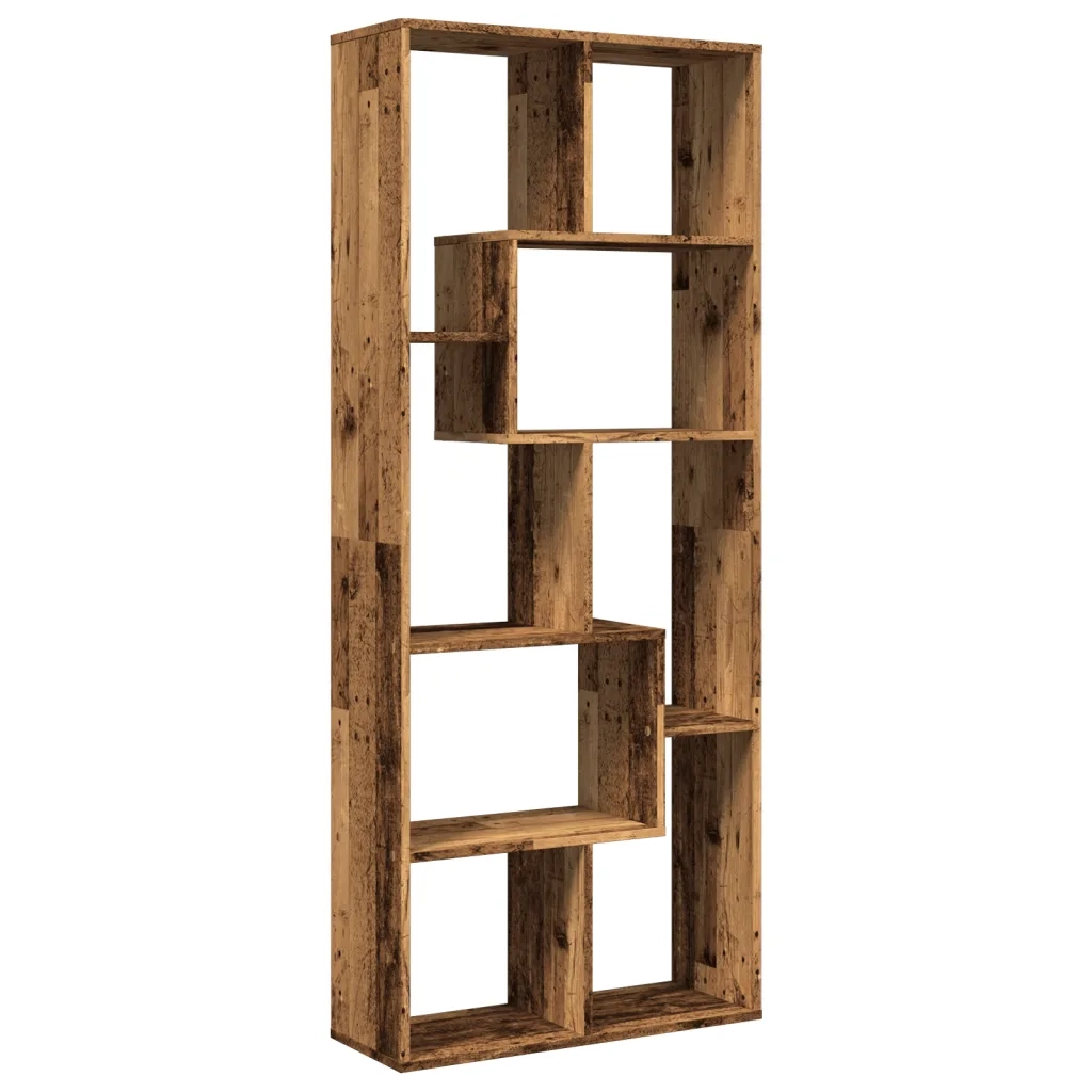 Libreria Divisorio Legno Antico 67x25x161,5 cm in Truciolato