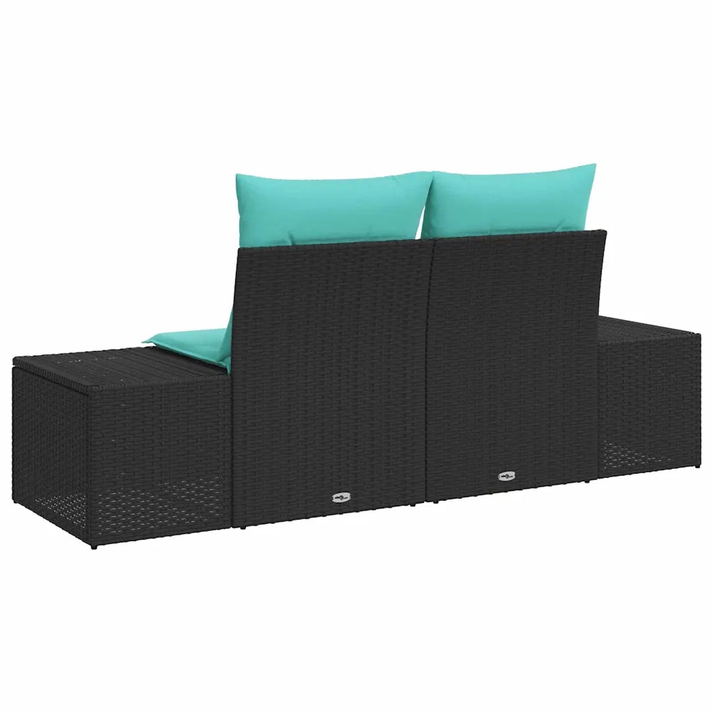Divano da giardino con cuscino 184 x 62 x 69 cm polyrattan 42006800