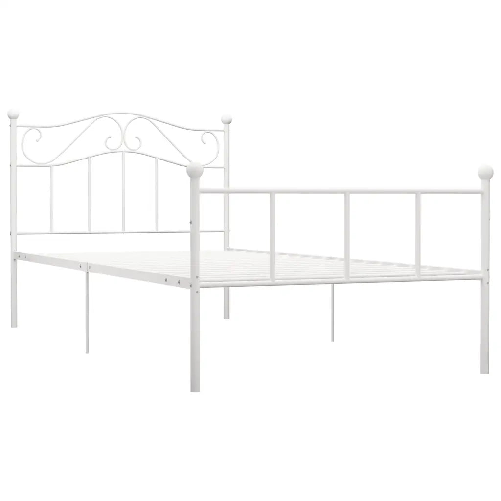 Giroletto-Struttura Letto Bianco in Metallo 100x200 cm 262770