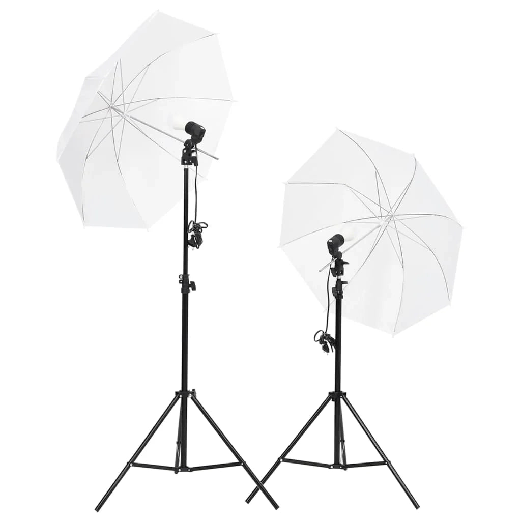Kit per studio fotografico con illuminazione e fondale nero 02_0042433