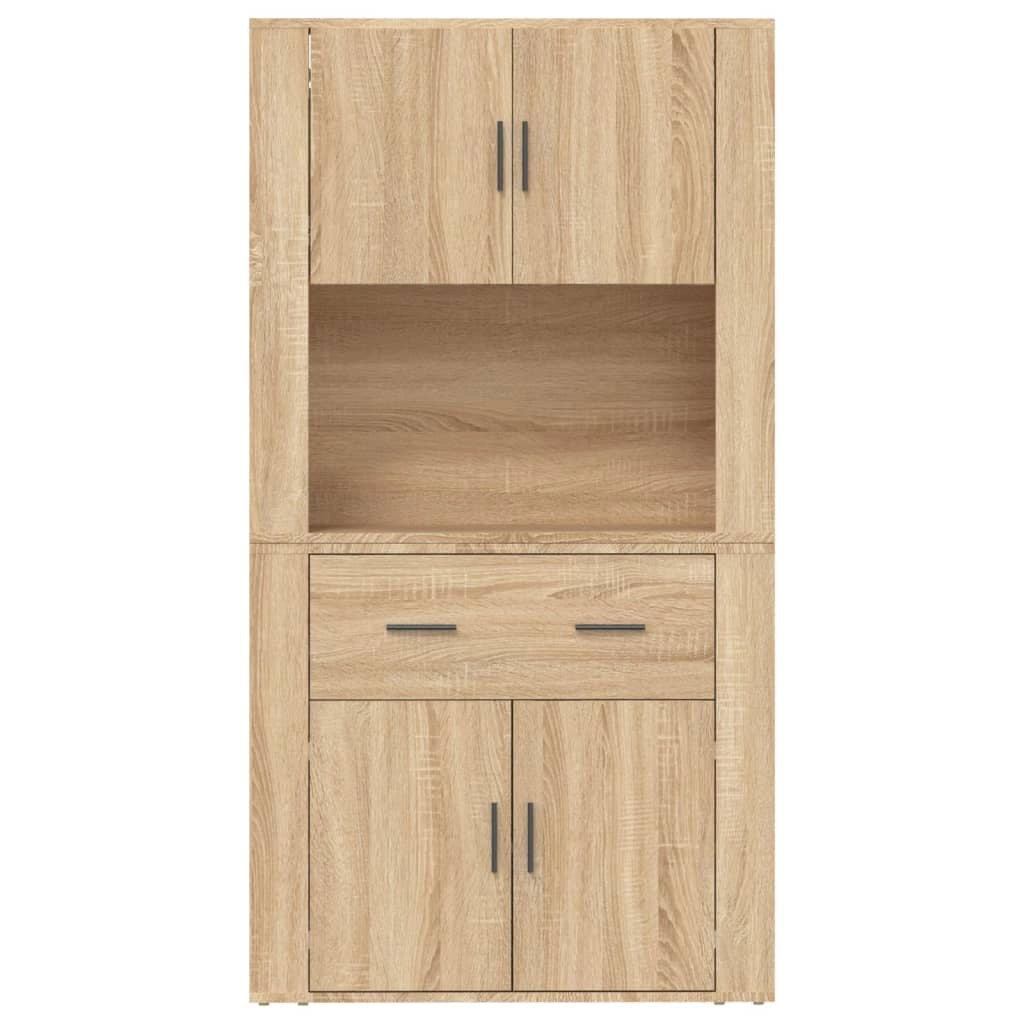 Buffet credenza cassettiera armadio mobile contenitore organizer cucina soggiorno salotto legno ingegnerizzato Sonoma alto marrone 02_0034216