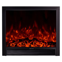 Camino Elettrico da Incasso 85x99x19,5 cm Effetto Fiamma 1500W Maximus Nero