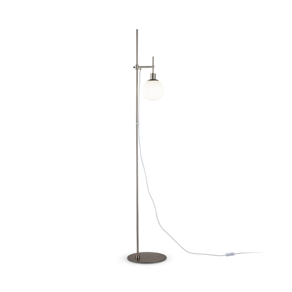 Piantana Contemporanea Erich Struttura In Metallo Nichel 1 Luce