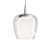 Zafferano Lampada a sospensione Bilia 230V LED 8W 2700K Vetro borosilicato soffiato Bianco Trasparente design elegante per interni moderni