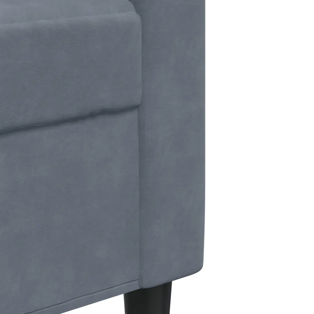 Set di Divani 2 pz con Cuscini e Rinforzi Grigio Scuro Velluto 3278492