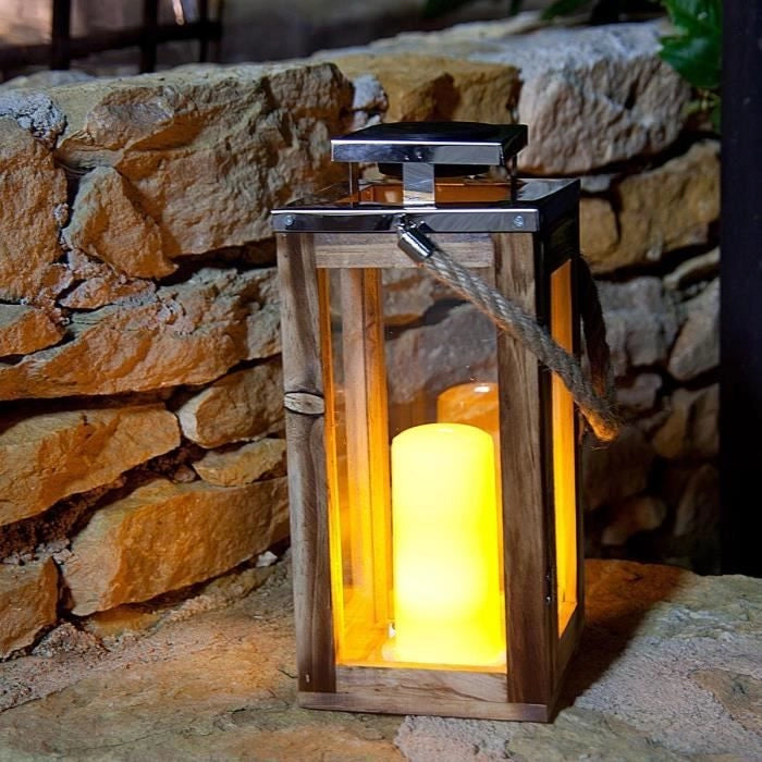 Lanterna solare - LUMISKY - OAKY - Effetto candela - LED bianco caldo